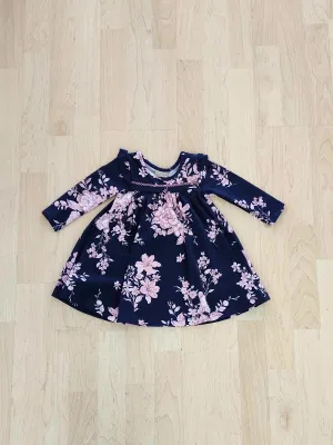 Navy Floral Dress
