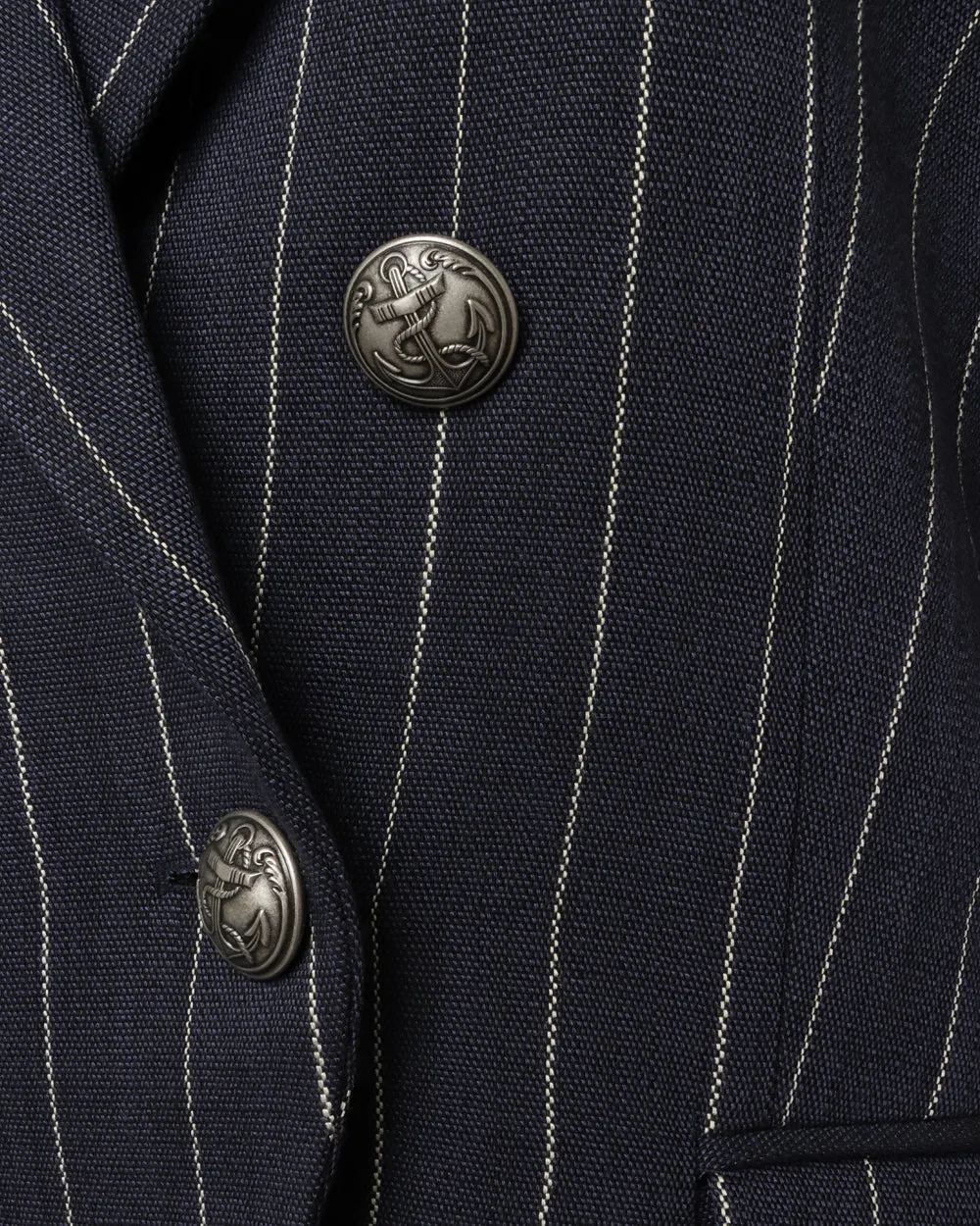 Navy Pinstripe Harris Jacket
