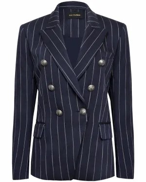 Navy Pinstripe Harris Jacket