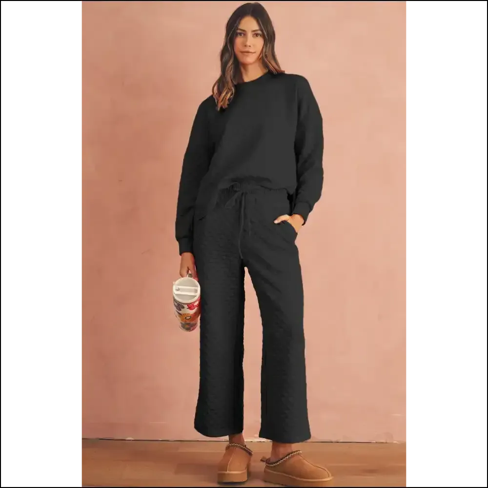 Needful Things: Chic Black Checkered Pants Set - Cozy ! 🖤💀