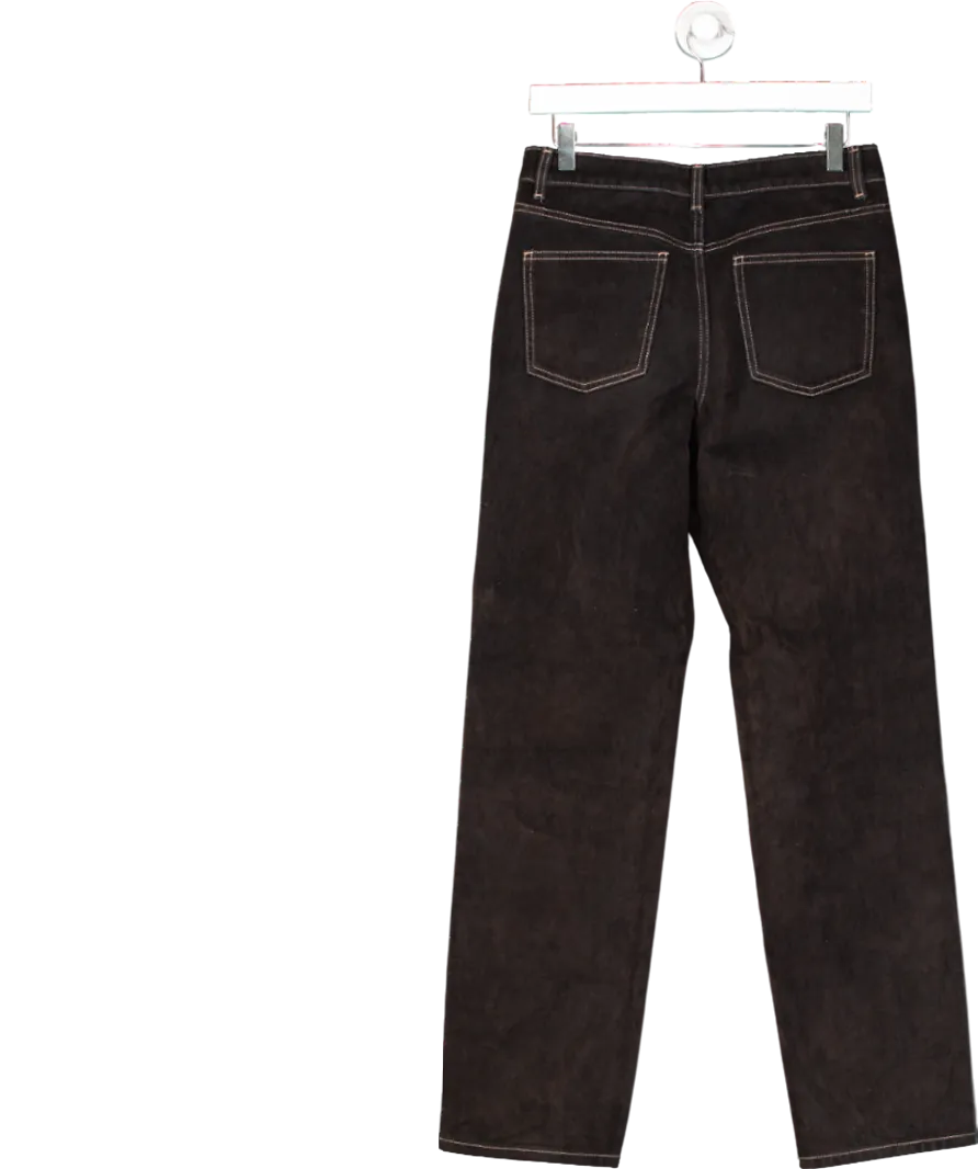 Next Brown Velvet Flocked Jeans UK 8
