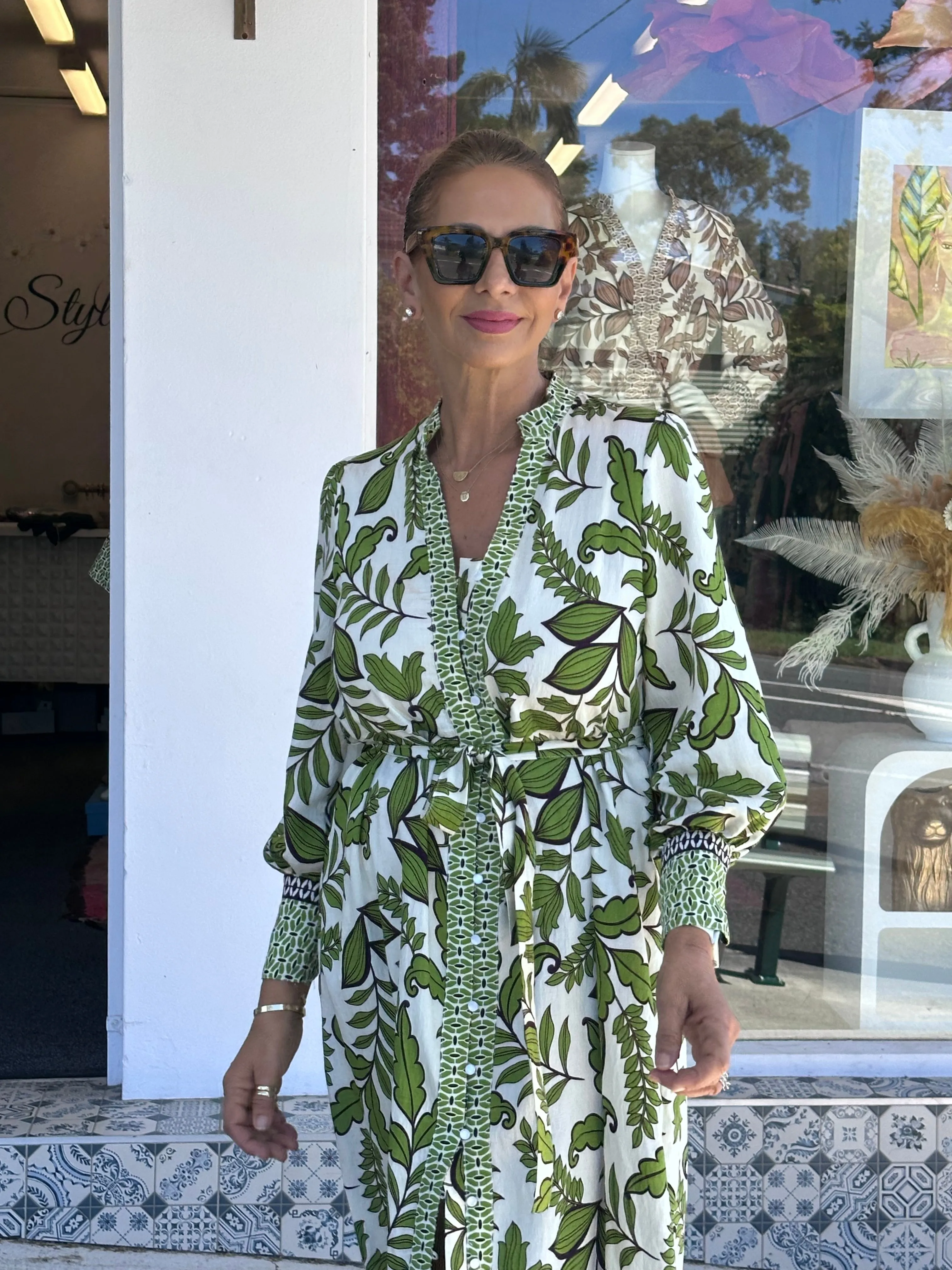 Nimph Flora Dress - Green