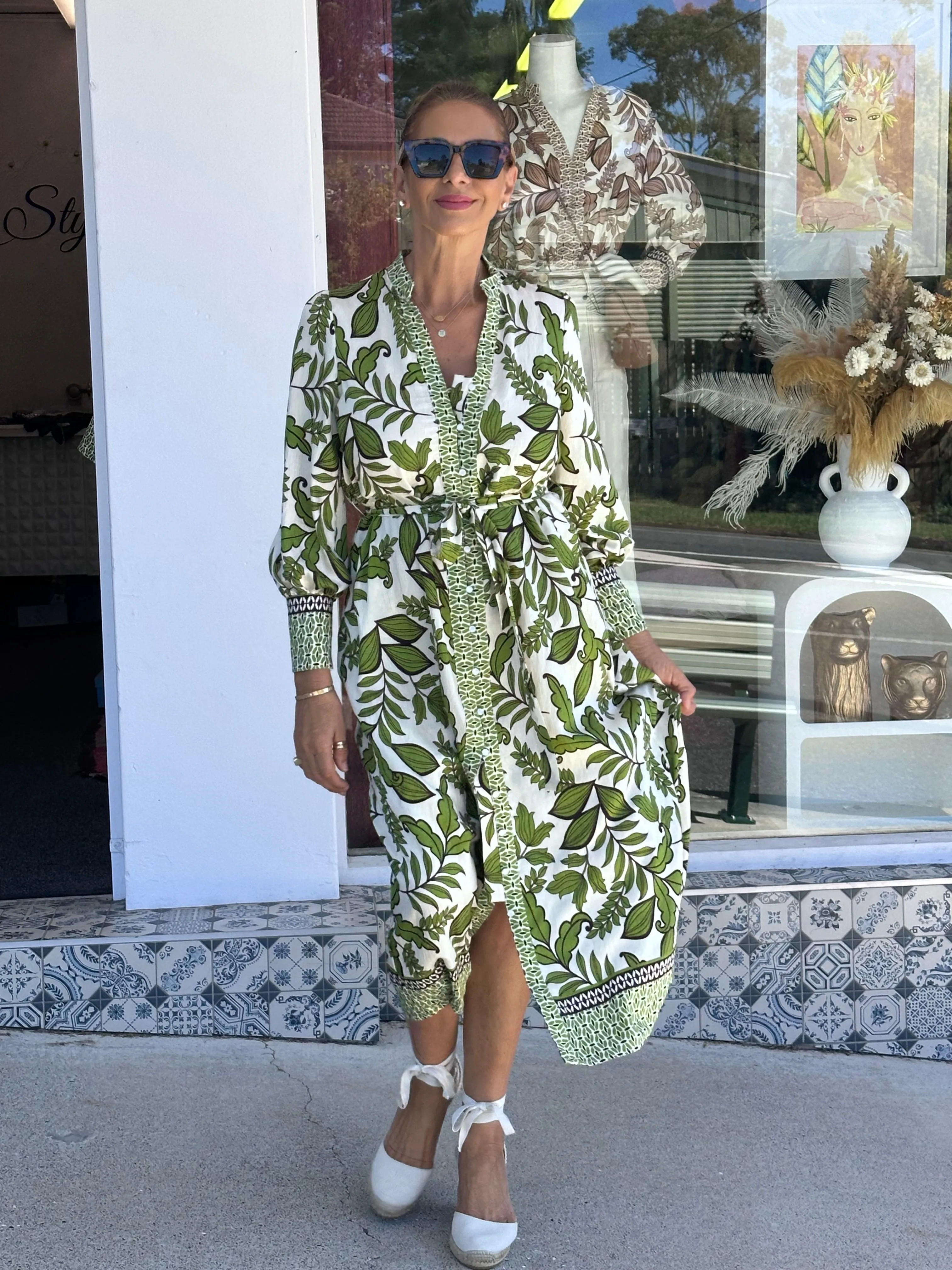 Nimph Flora Dress - Green