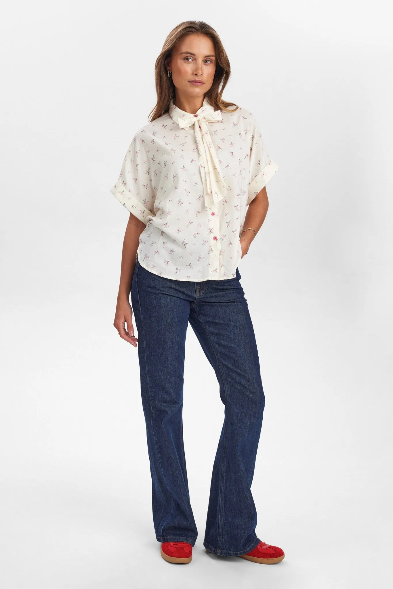 NULULIANA SS BOW SHIRT - Pristine