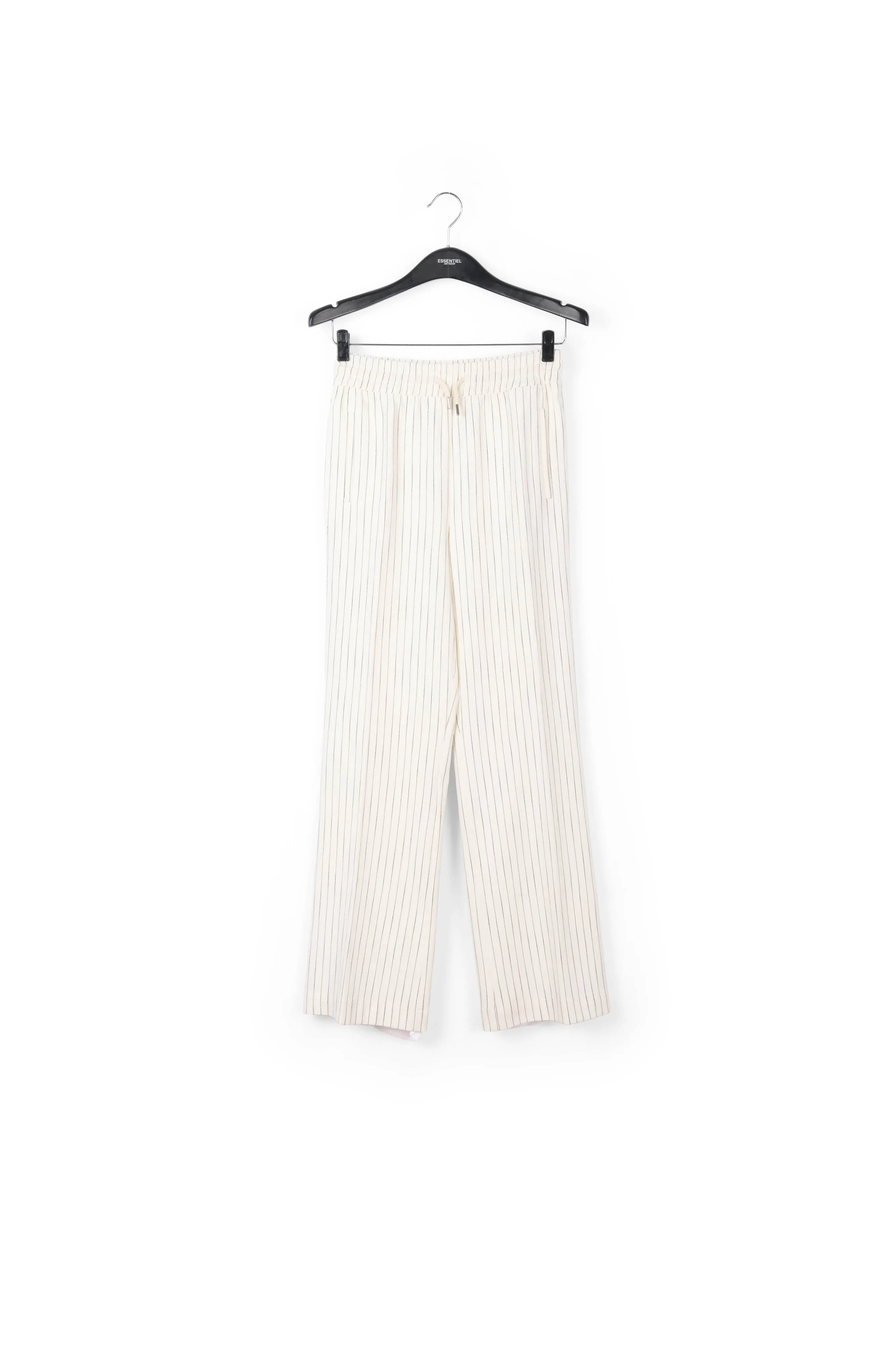 Off-white pinstripe wide-leg pants