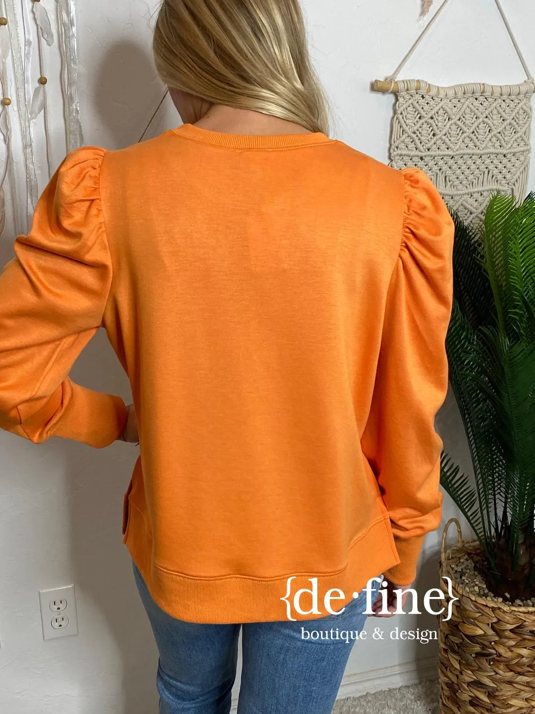 Orange Bow Sweatshirt