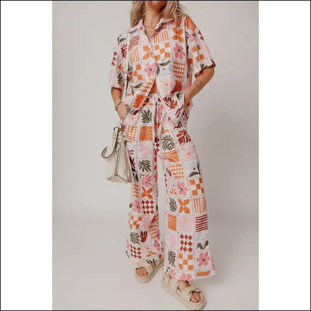 Orange Floral Checkered Pants: so Chic, It's  Magical! Needful Things 😉