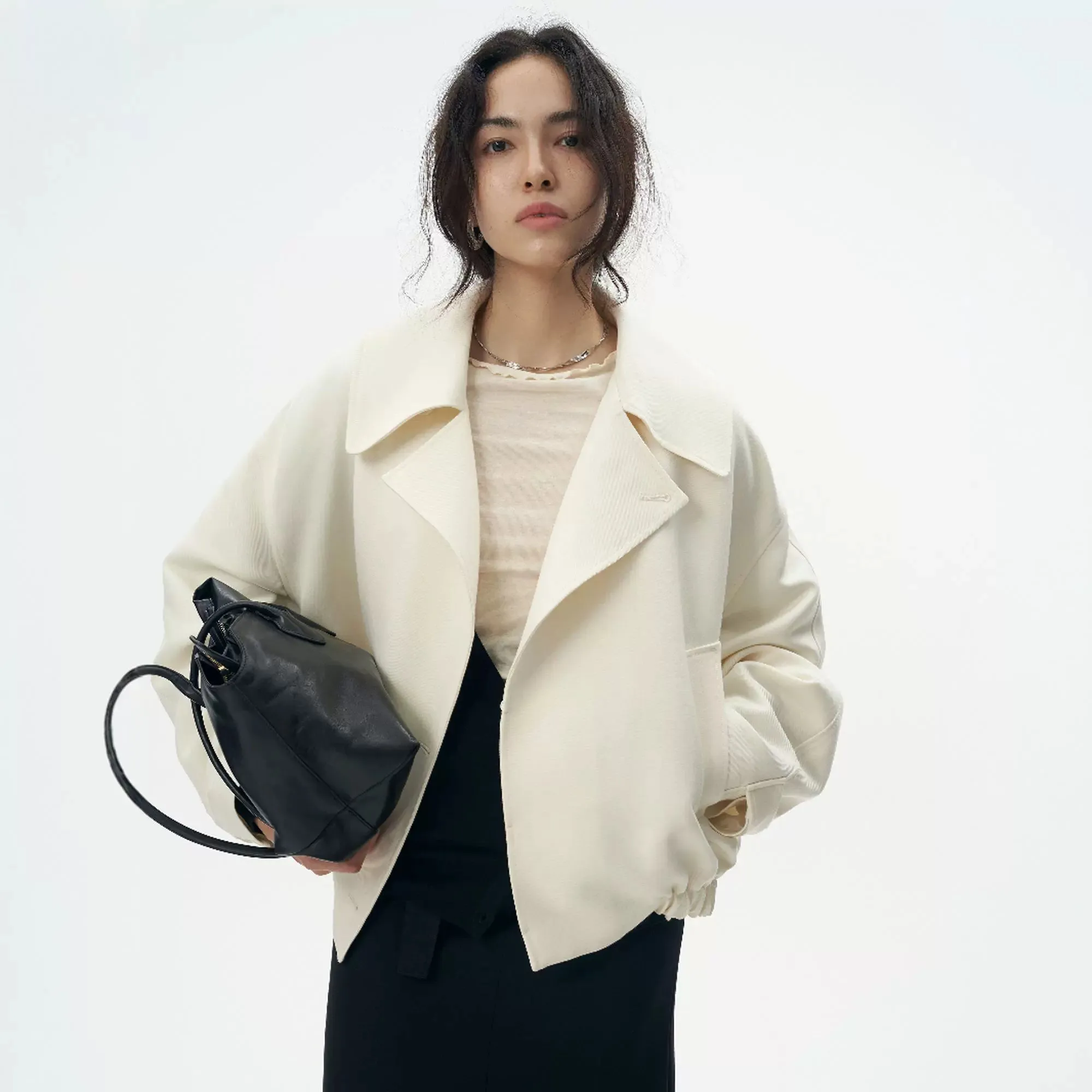 Oversized Double-Breasted Jacket