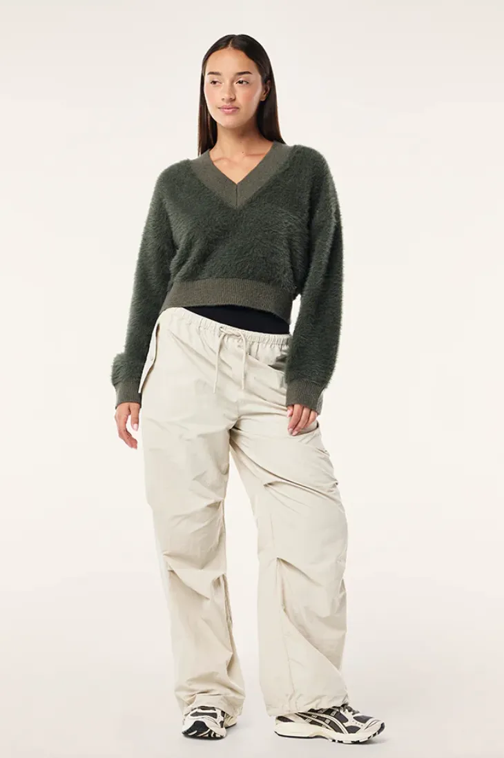 PE Nation Greenpoint V Neck Knit- Caviar