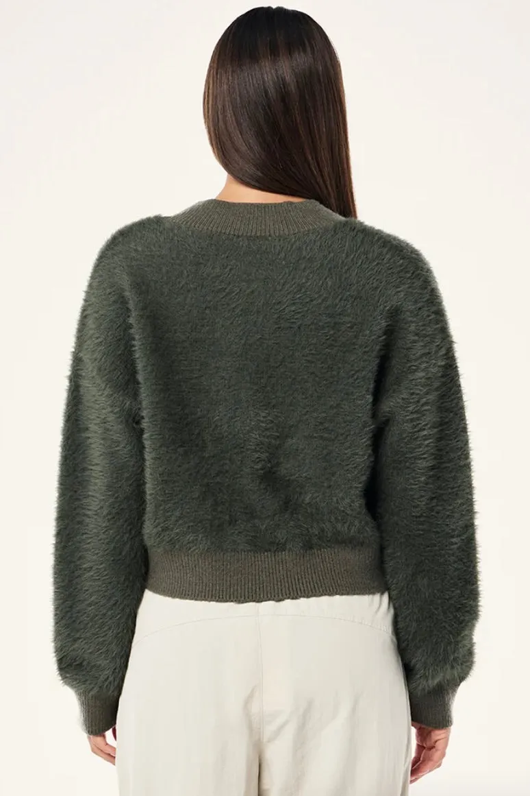 PE Nation Greenpoint V Neck Knit- Caviar