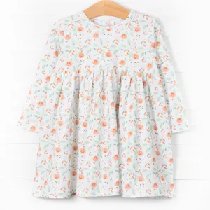 Peachy Peony Dress, Orange