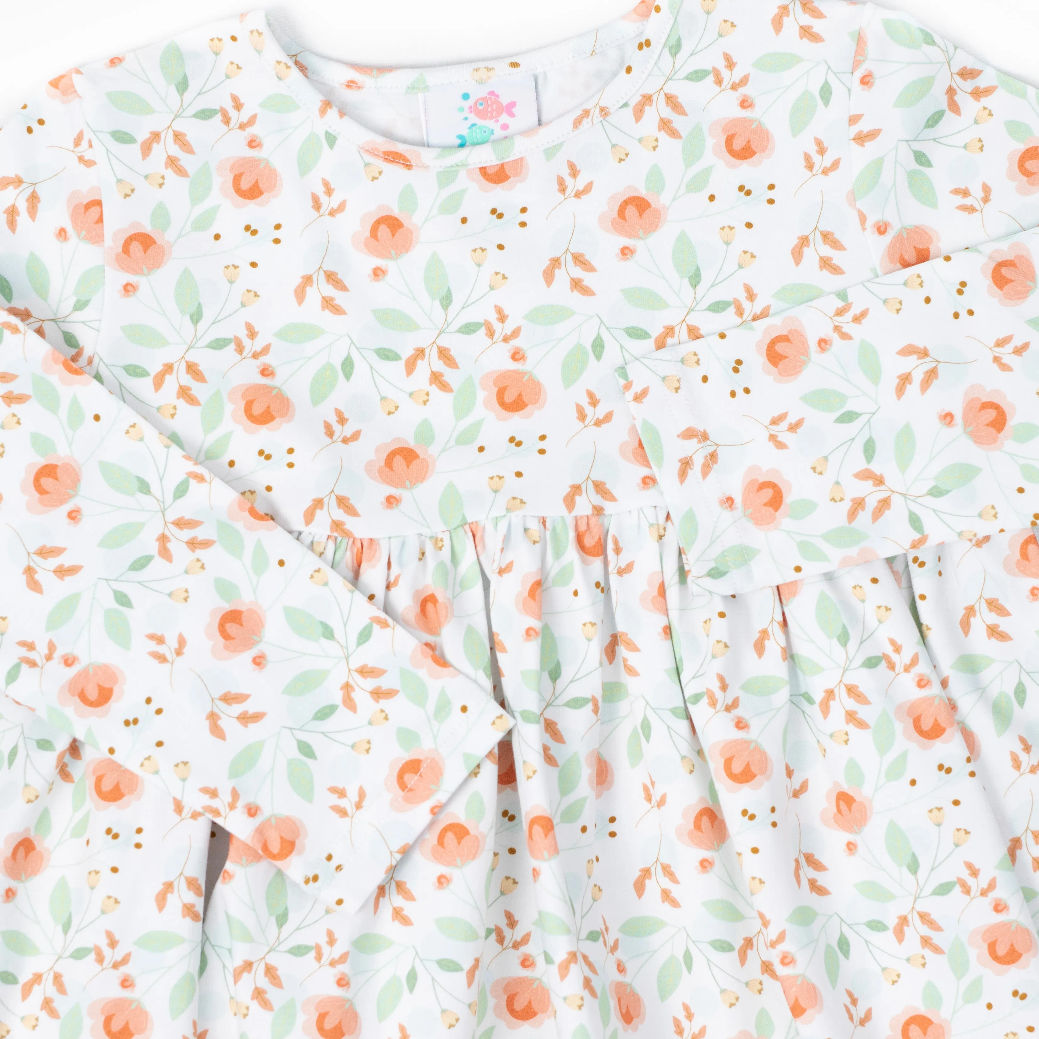 Peachy Peony Dress, Orange