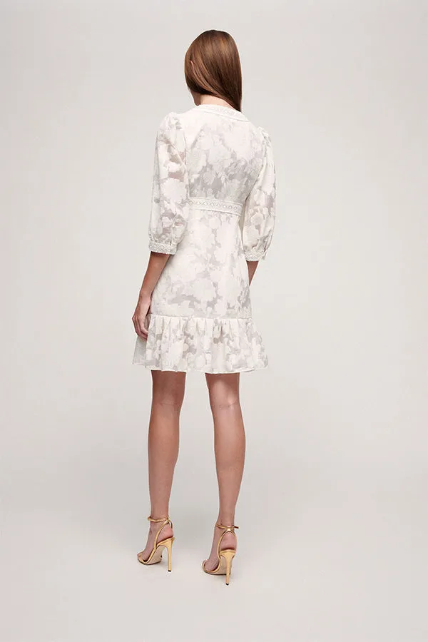 PEDANA TONE ON TONE FLORAL PRINT DRESS