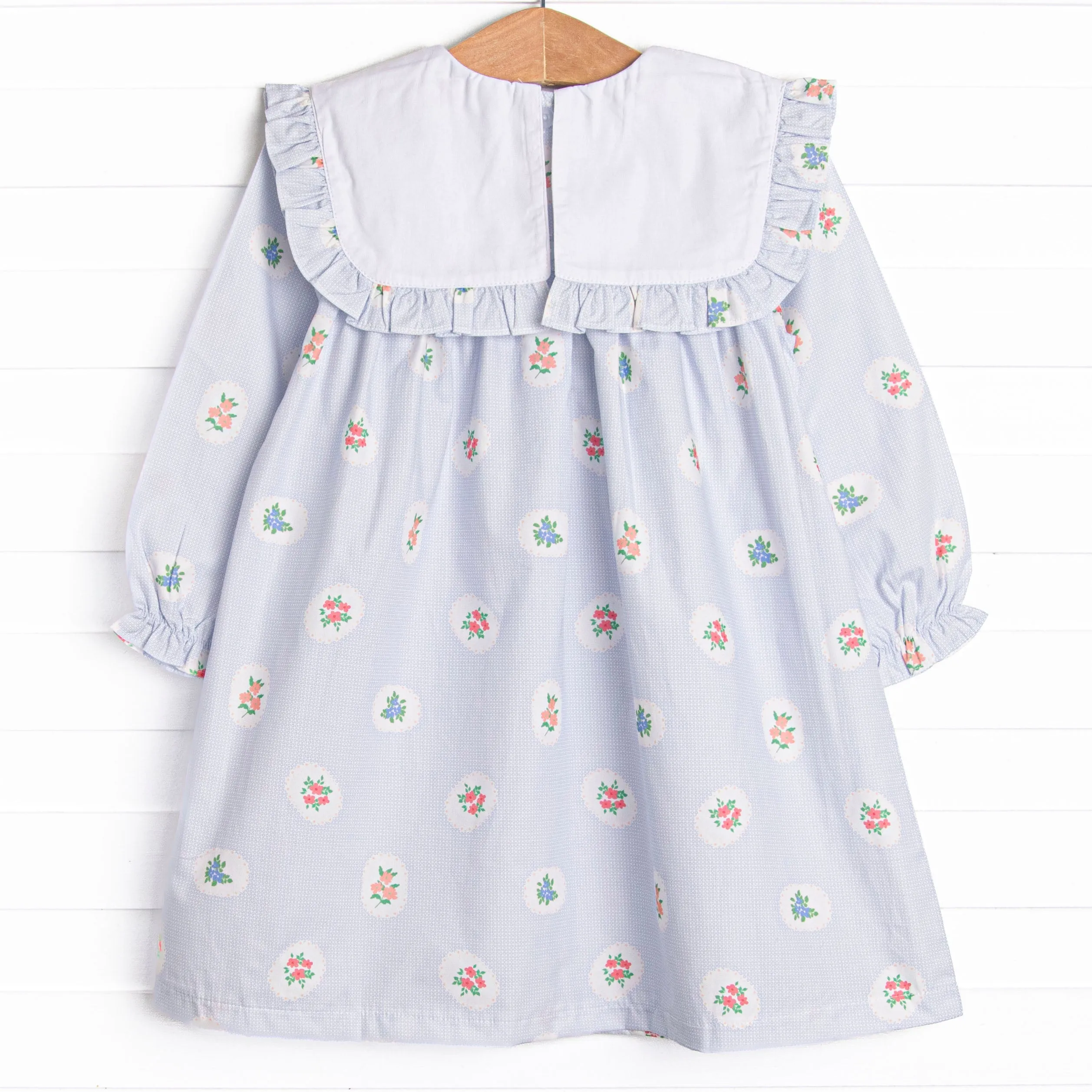 Periwinkle Patched Dress, Blue