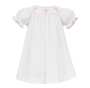 Petit Bebe Crosses Bishop Dress - Pink
