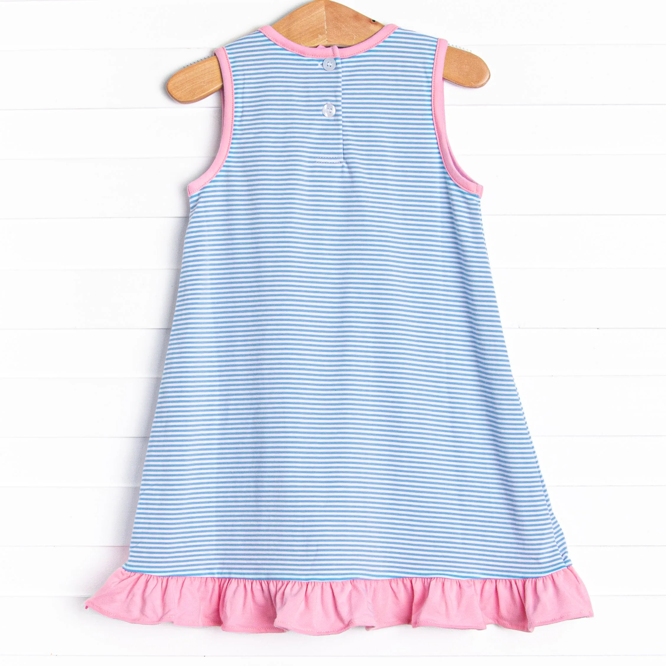 Pickle Player Applique Dress, Blue