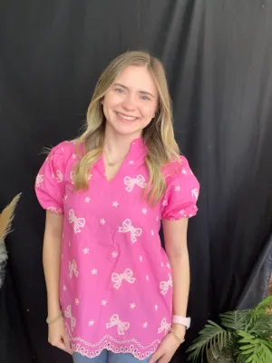 Pink Bow Top
