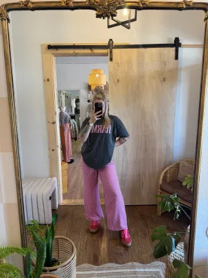 Pink Checkered Boxer Pants