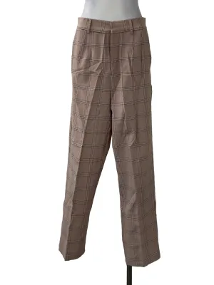 Pink Checkered Slim Pants