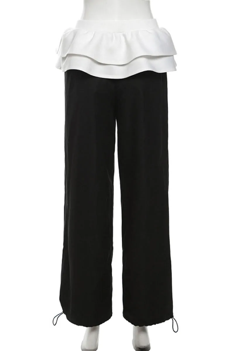 PK0140 Ruffle Fashion Long Pants