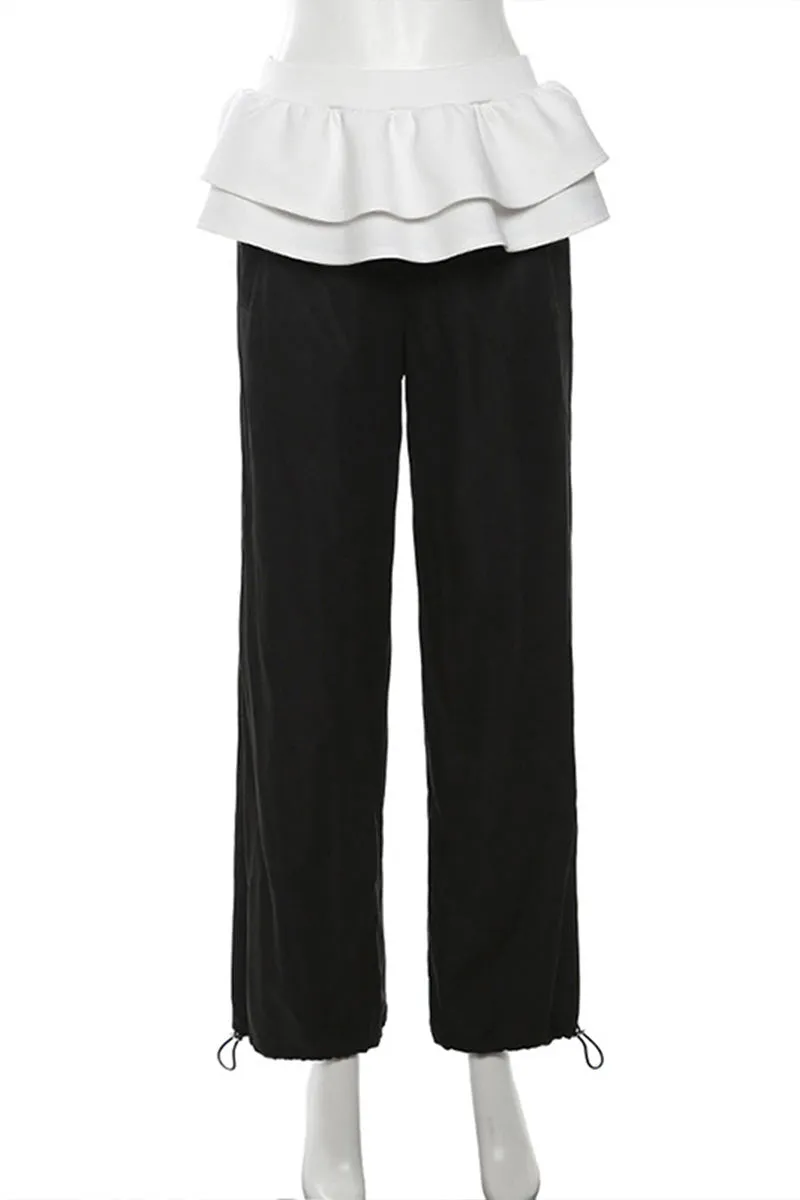 PK0140 Ruffle Fashion Long Pants