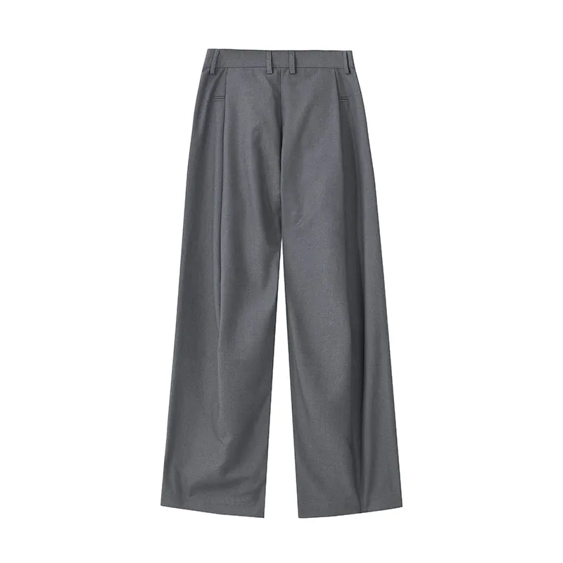 Pleated Wide-Leg Trousers