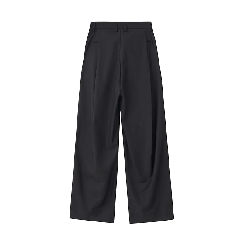 Pleated Wide-Leg Trousers