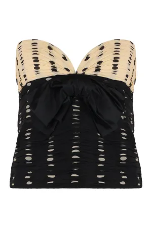 Plusdepois print chiffon top