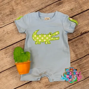 Polka Dot Alligator Romper
