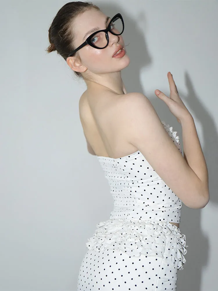 Polka Dot Bandeau / Skirt