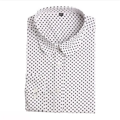 Polka Dot Blouse Long Sleeve Shirt Women Blouses Cotton Women Shirts Red Blue Dot Top Women Tops