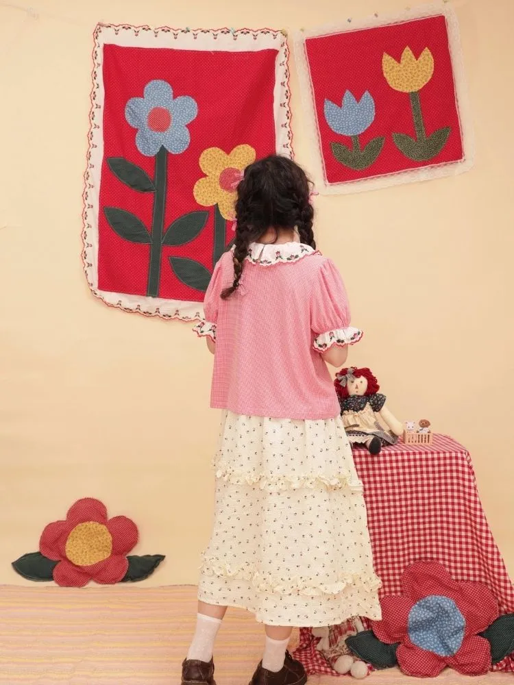 Polka Dot Lace Floral Suit Dress【s0000003033】