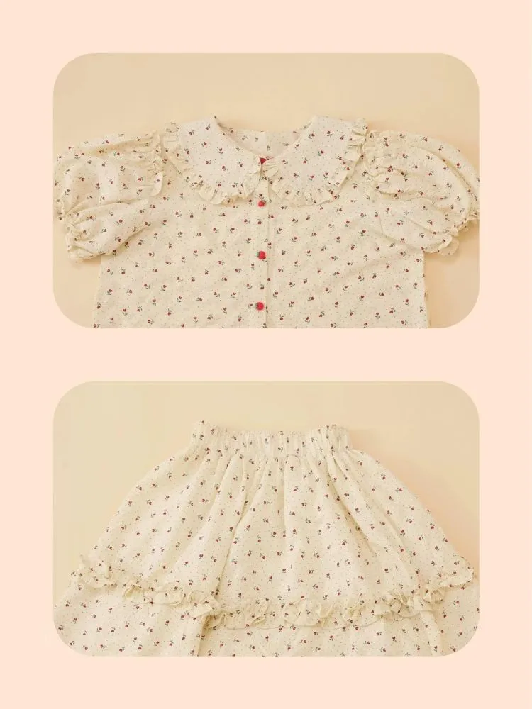 Polka Dot Lace Floral Suit Dress【s0000003033】