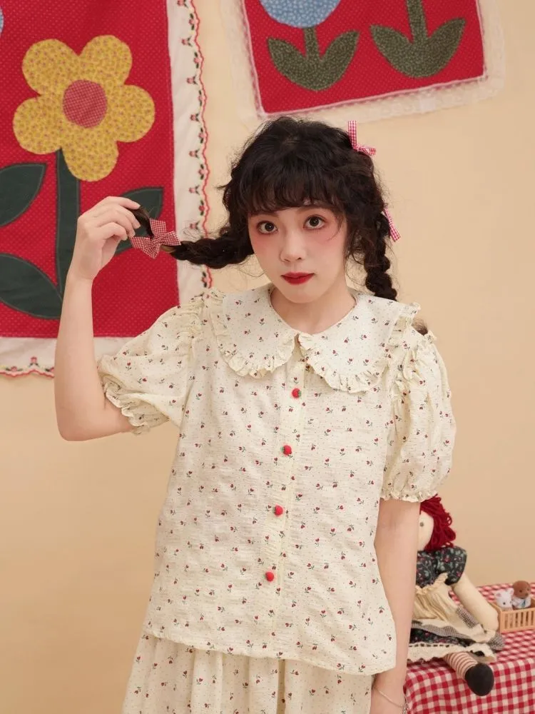 Polka Dot Lace Floral Suit Dress【s0000003033】