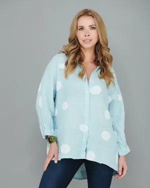 Polka Dot Linen Shirt