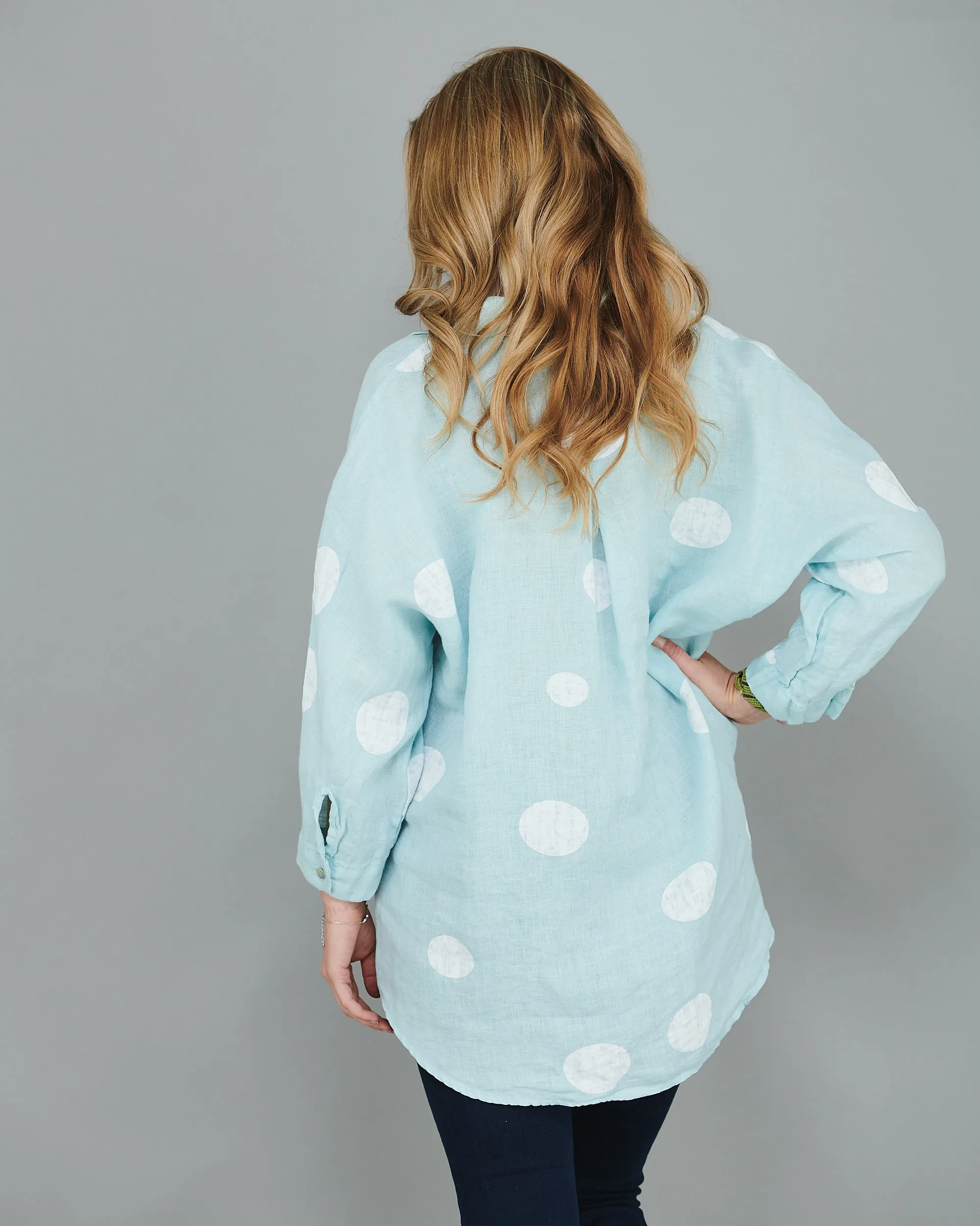 Polka Dot Linen Shirt