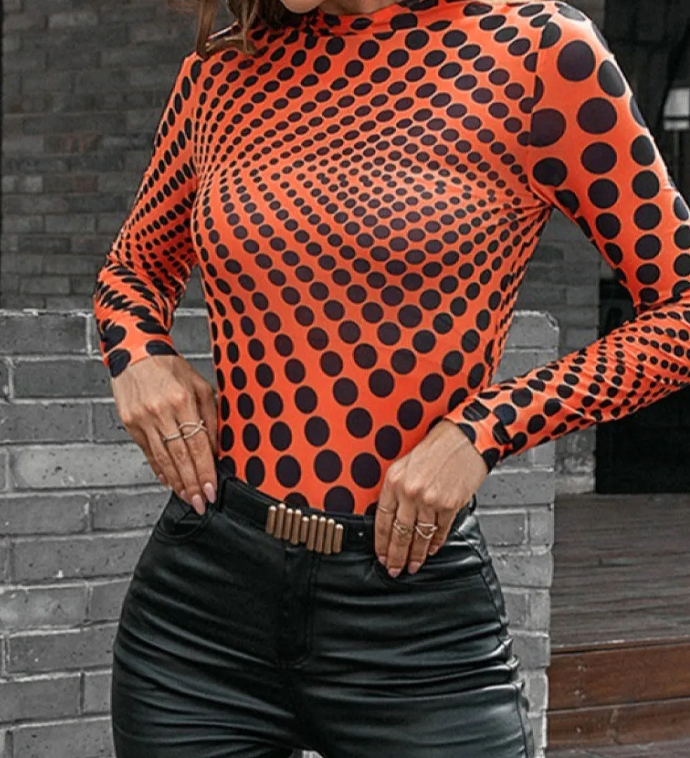 Polka Dot Long Sleeve Shirt