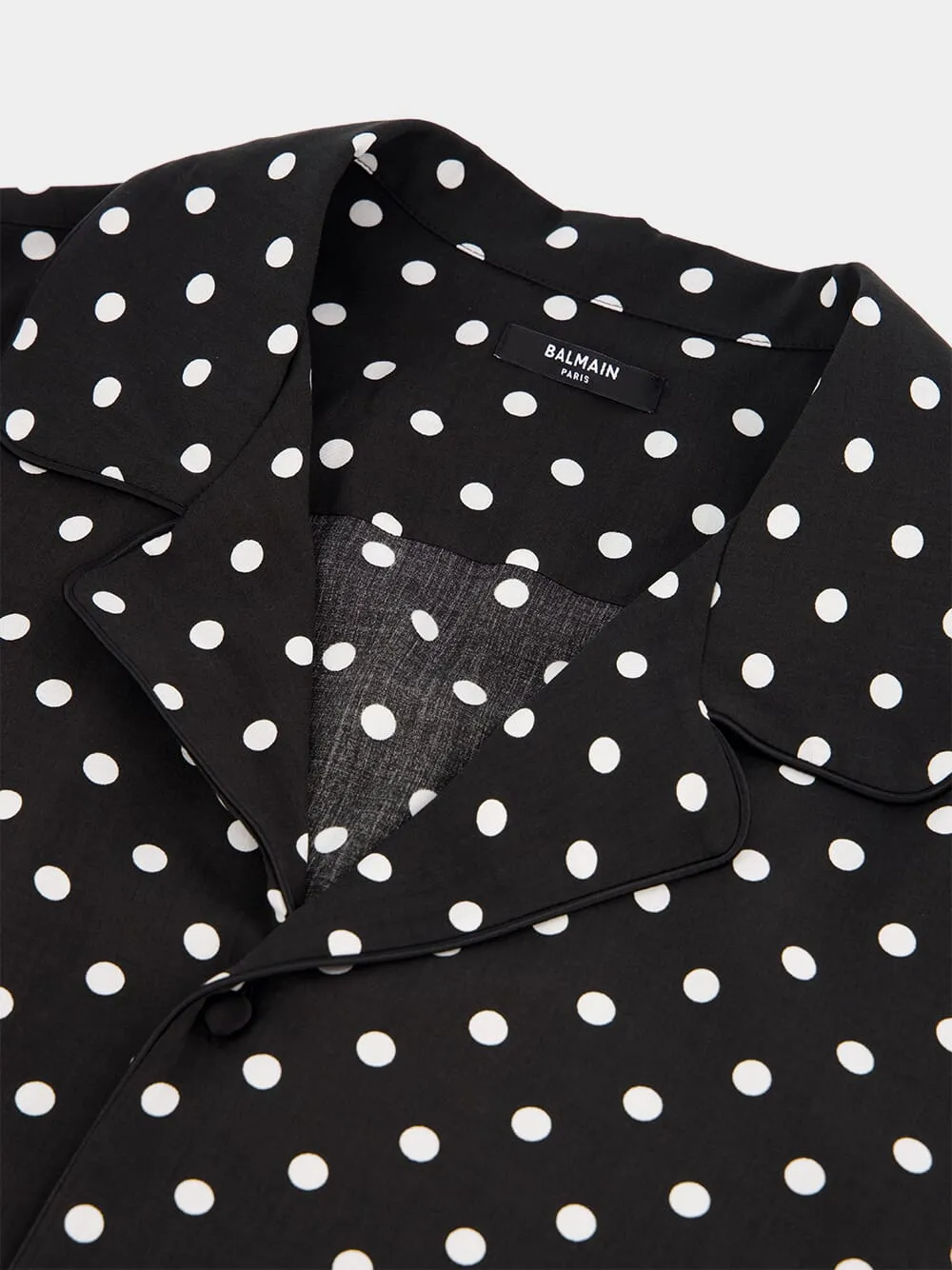 Polka Dot-Print Crepe Shirt