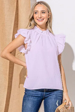 Polka Dot Ruffle Blouse