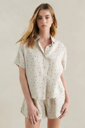 Polka Dot Shirt - Natural
