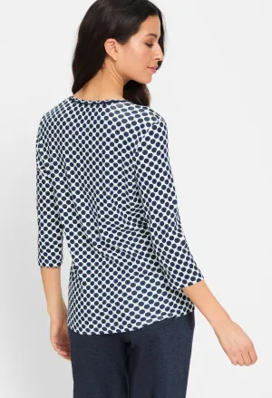 Polka Dot V Neck Top