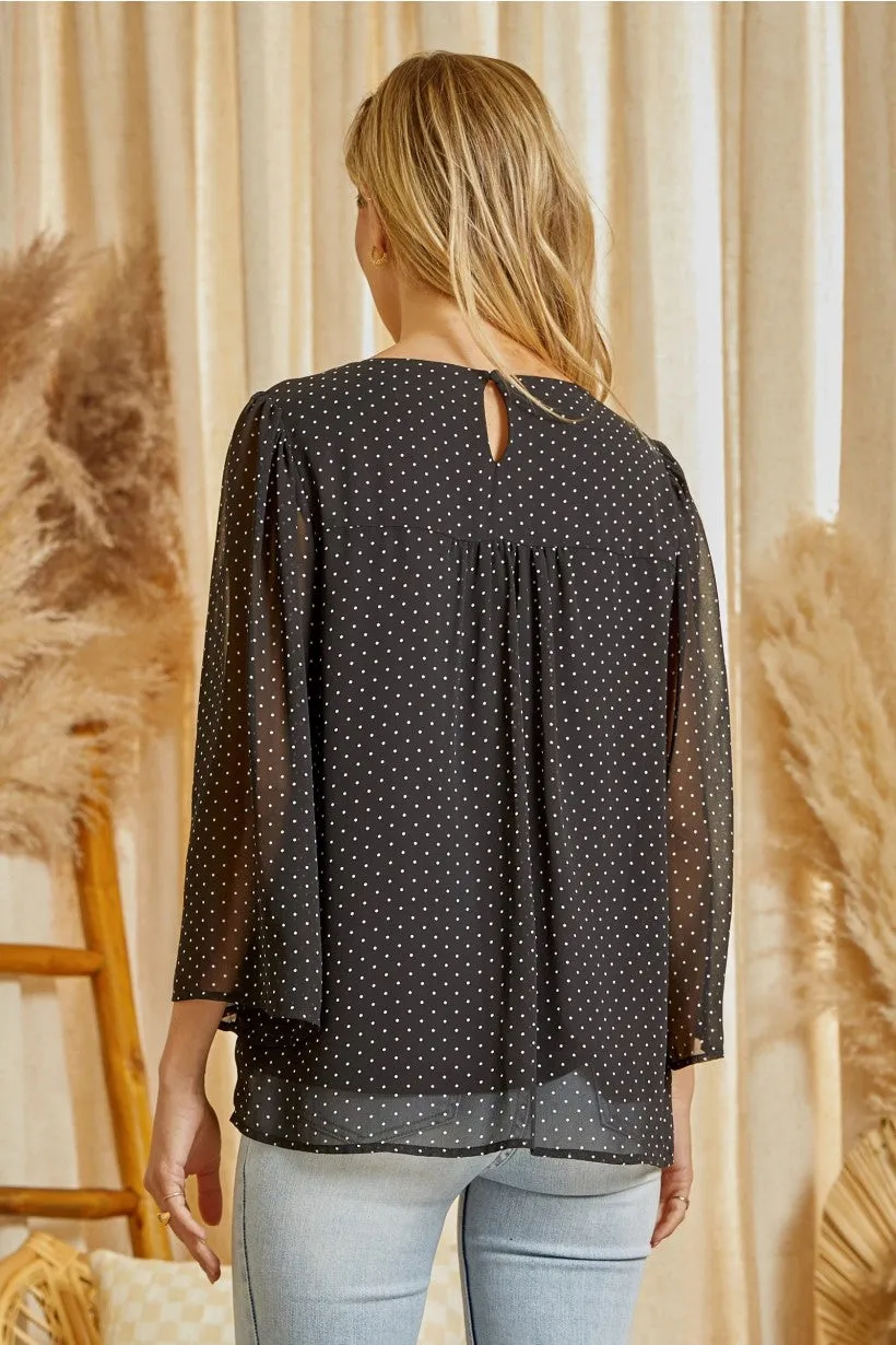 Polkadot and Posies Top