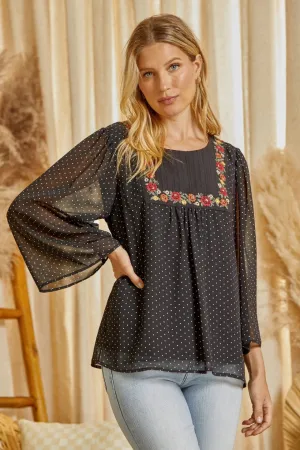 Polkadot and Posies Top