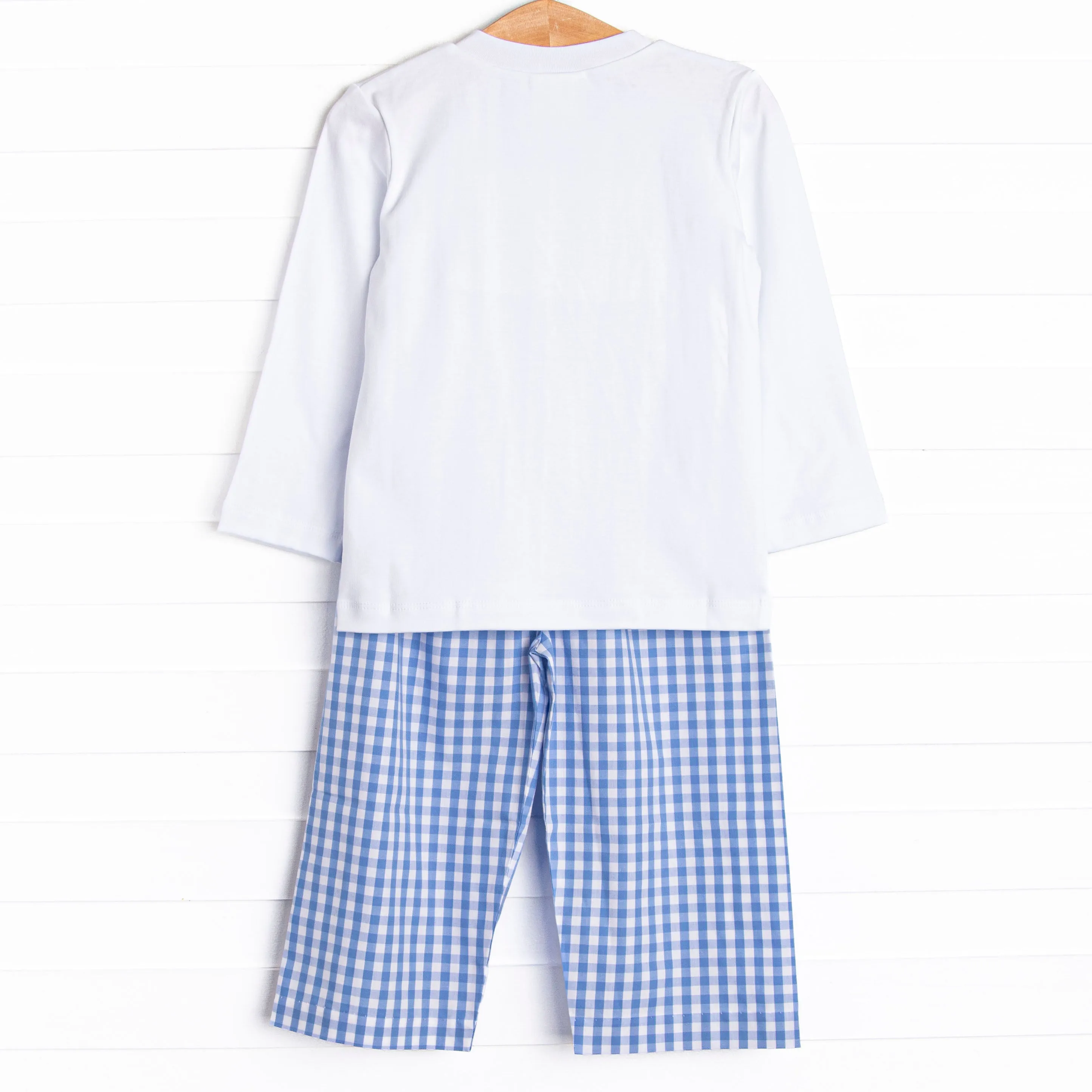 Pond Paddlers Smocked Pant Set, Blue