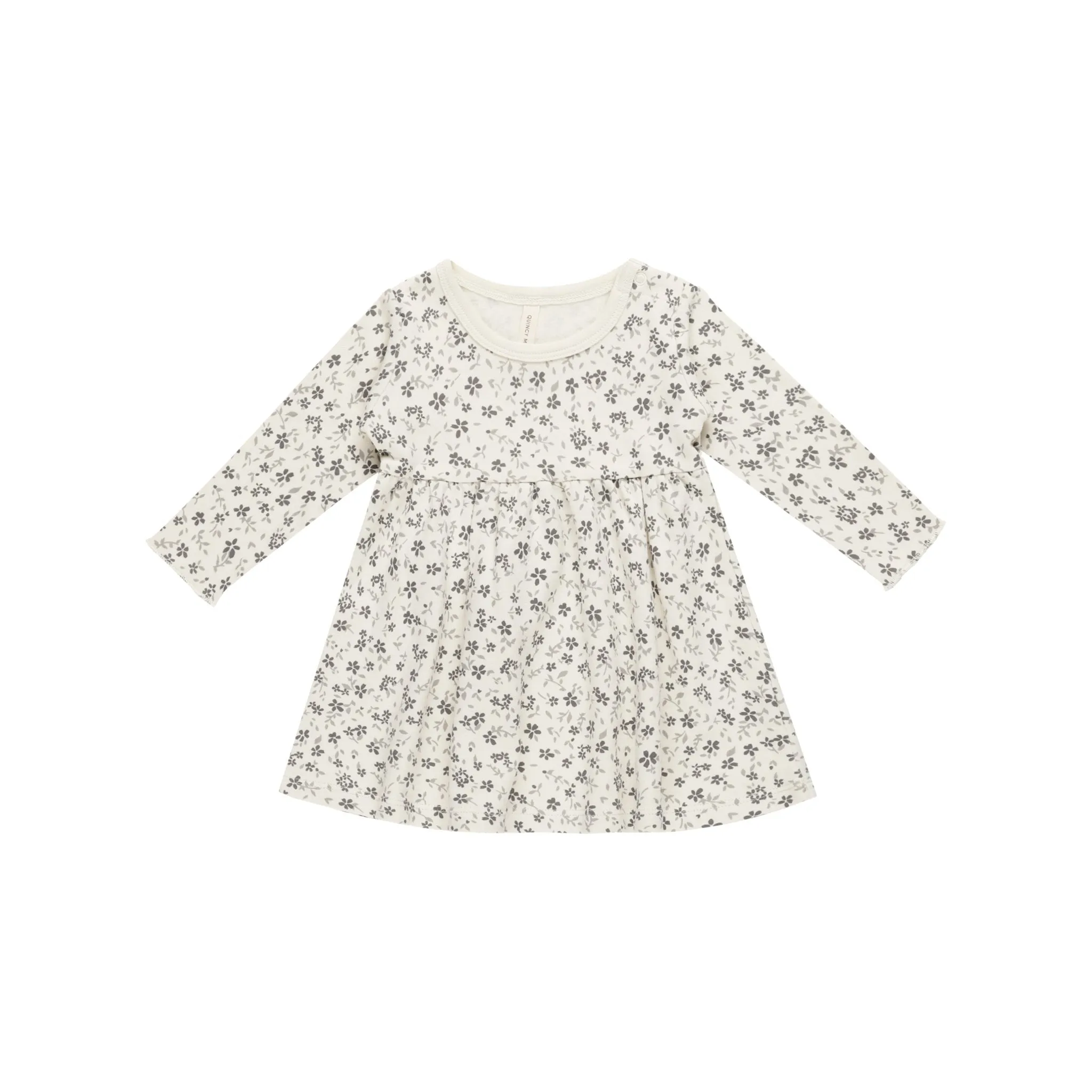 Quincy Mae Long Sleeve Baby Dress Dress - Blue Floral