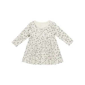 Quincy Mae Long Sleeve Baby Dress Dress - Blue Floral