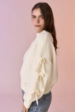 "Arial" Bow Sleeve Sweater