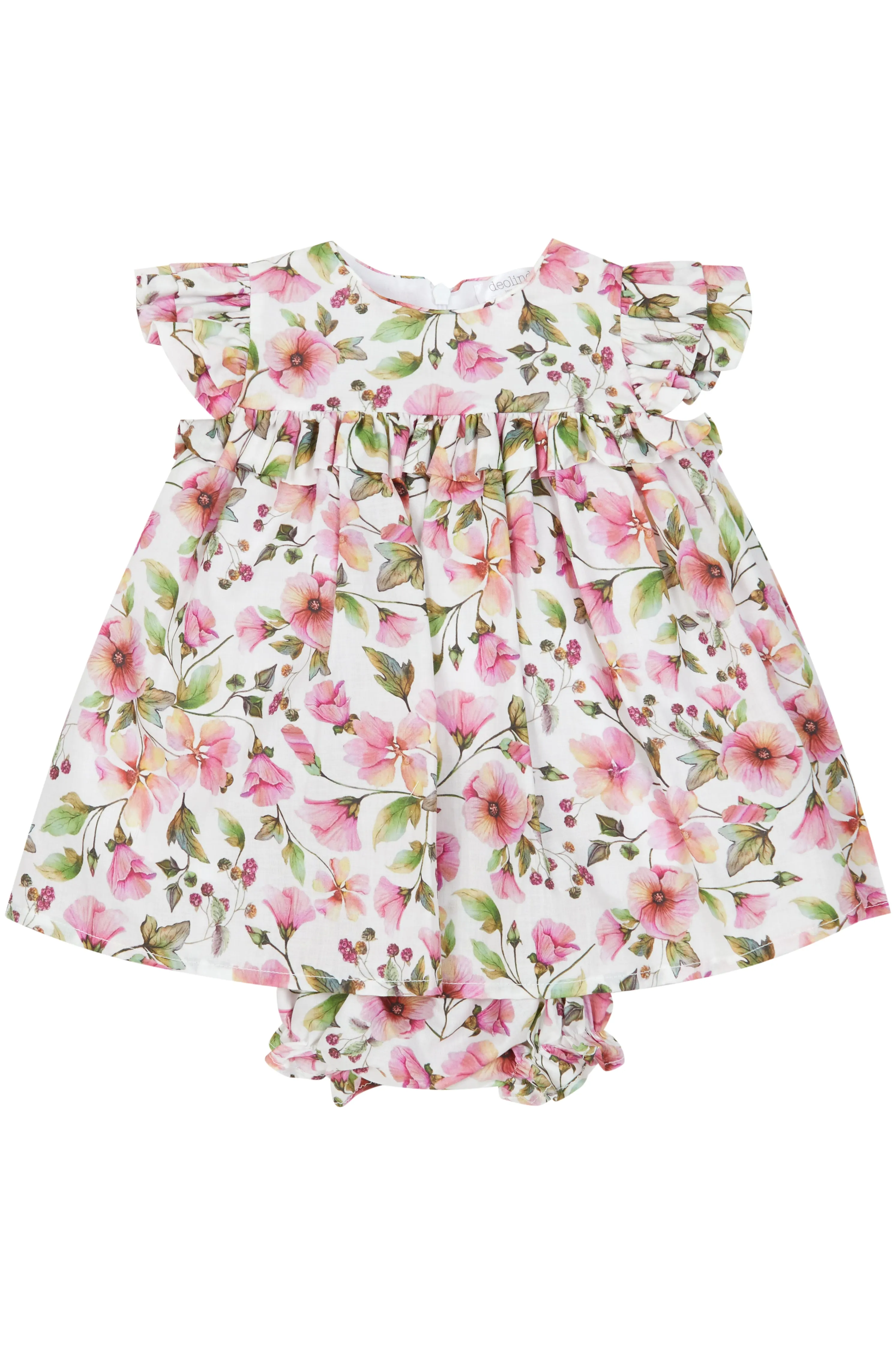 "Cecilia" Dusky Pink Floral Dress & Bloomers