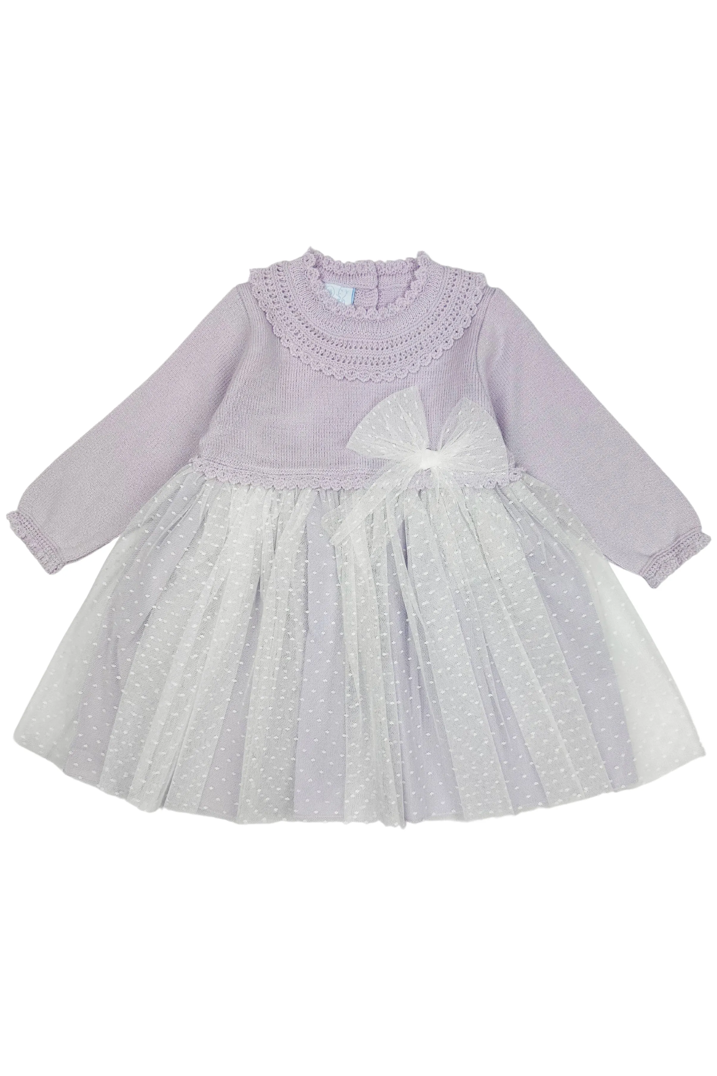 "Honey" Lilac Shimmer Knit Tulle Dress