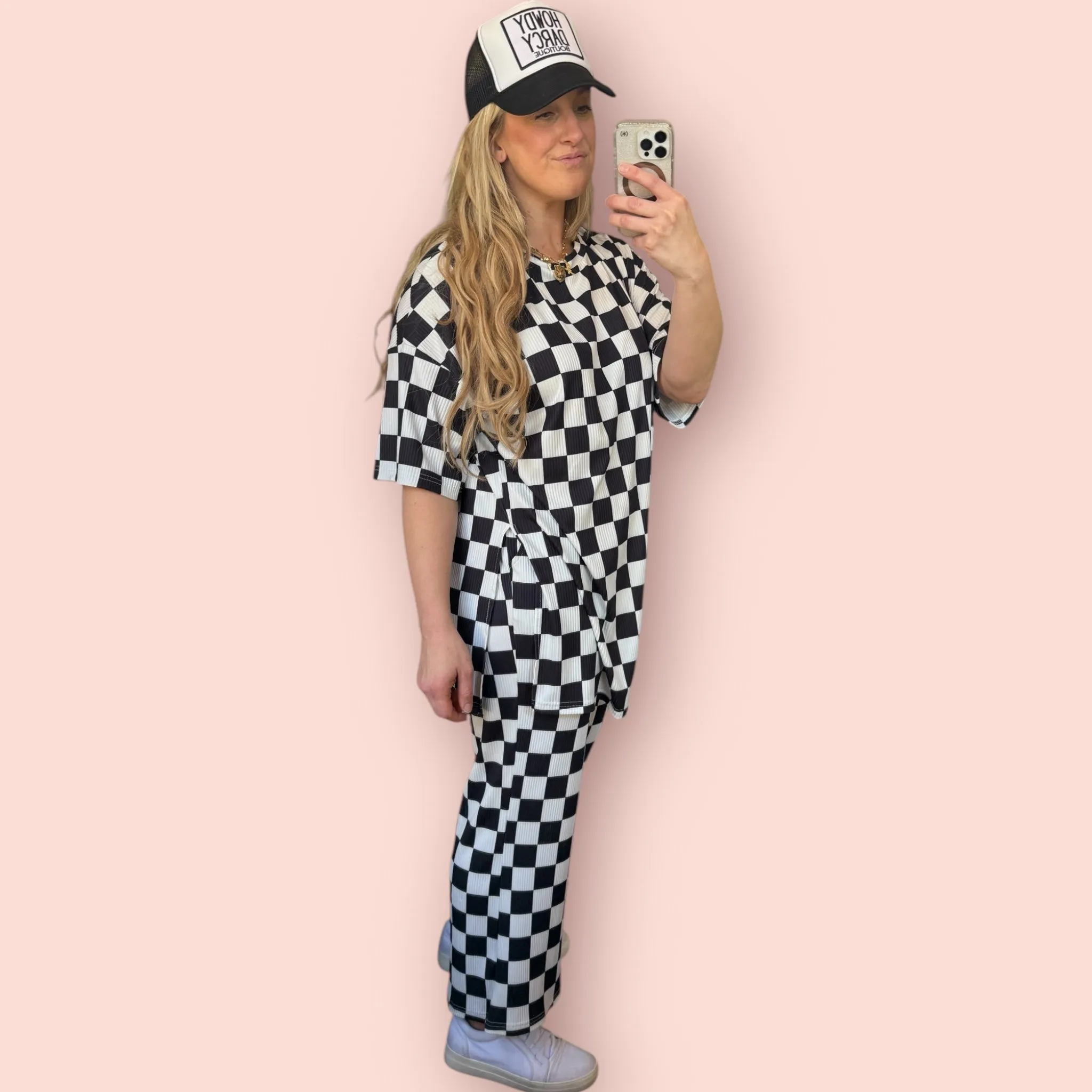 Racing Ready Tunic Top and Flared Pants Set
